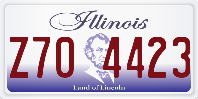 IL license plate Z704423