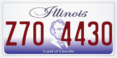 IL license plate Z704430