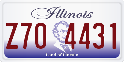 IL license plate Z704431