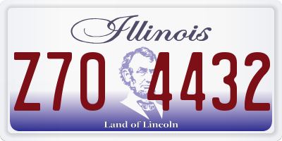 IL license plate Z704432