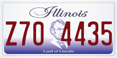 IL license plate Z704435