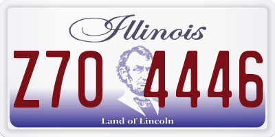 IL license plate Z704446