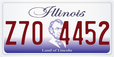 IL license plate Z704452