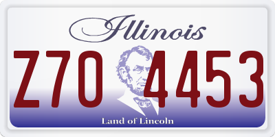 IL license plate Z704453