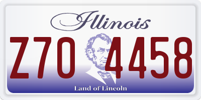 IL license plate Z704458
