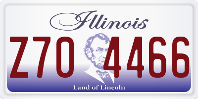 IL license plate Z704466