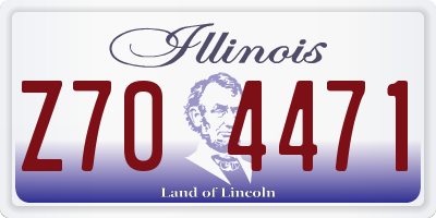 IL license plate Z704471