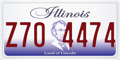 IL license plate Z704474