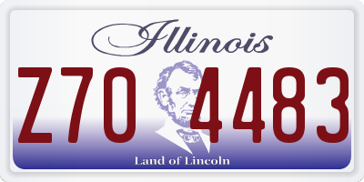 IL license plate Z704483