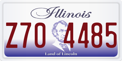IL license plate Z704485