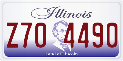 IL license plate Z704490