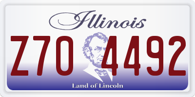 IL license plate Z704492
