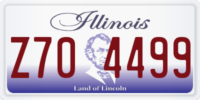 IL license plate Z704499