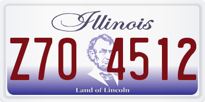 IL license plate Z704512