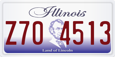 IL license plate Z704513