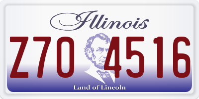 IL license plate Z704516