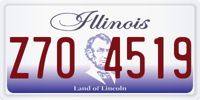 IL license plate Z704519