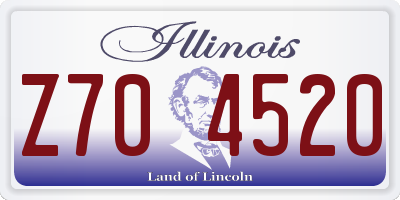IL license plate Z704520