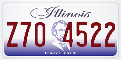 IL license plate Z704522