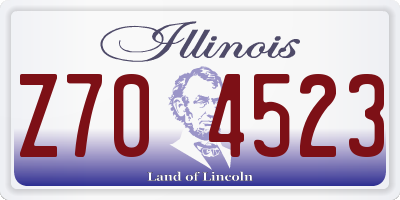 IL license plate Z704523
