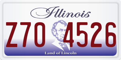 IL license plate Z704526