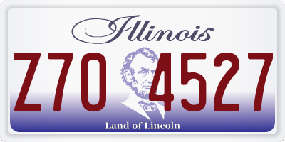 IL license plate Z704527