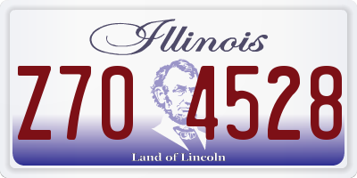 IL license plate Z704528