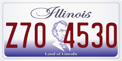 IL license plate Z704530