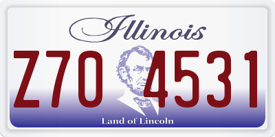 IL license plate Z704531