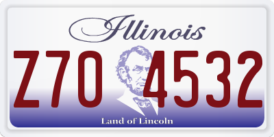 IL license plate Z704532