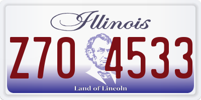 IL license plate Z704533