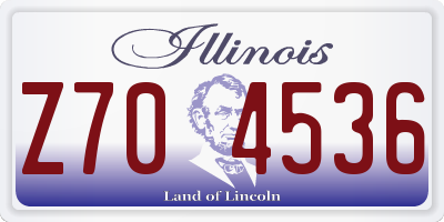 IL license plate Z704536