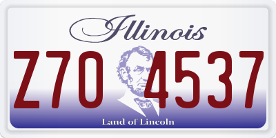 IL license plate Z704537