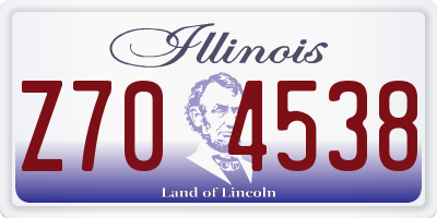IL license plate Z704538