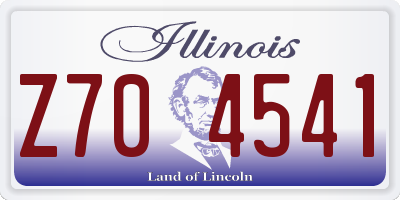 IL license plate Z704541
