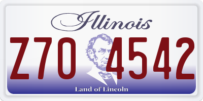 IL license plate Z704542