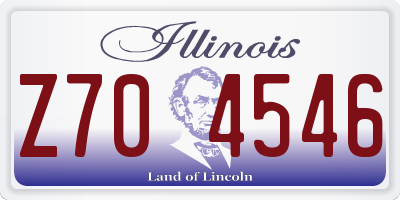 IL license plate Z704546