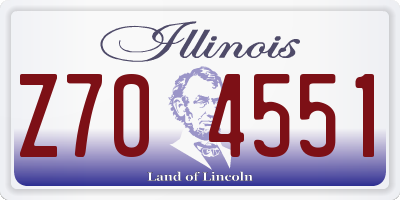 IL license plate Z704551