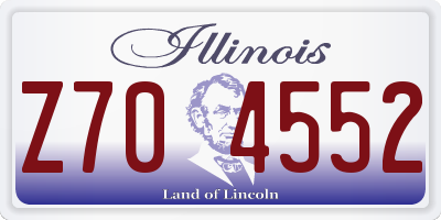 IL license plate Z704552