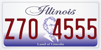 IL license plate Z704555