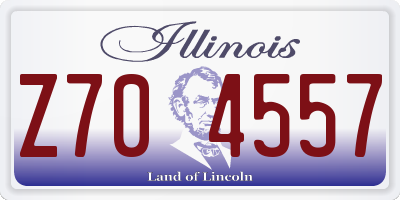 IL license plate Z704557