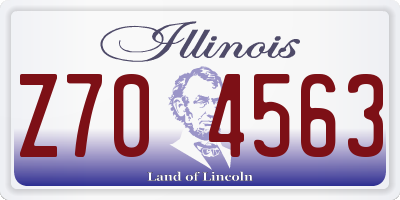 IL license plate Z704563