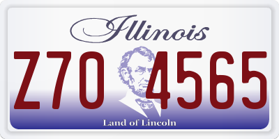 IL license plate Z704565
