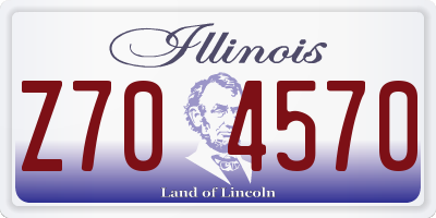 IL license plate Z704570