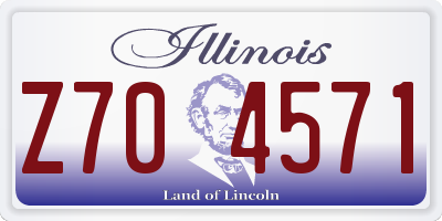 IL license plate Z704571