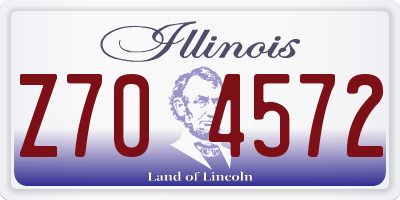 IL license plate Z704572