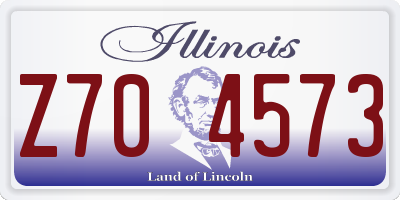 IL license plate Z704573