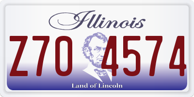IL license plate Z704574