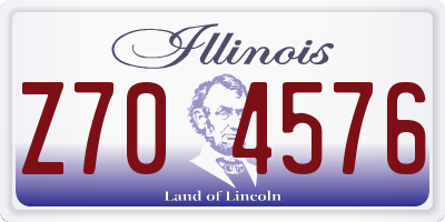 IL license plate Z704576