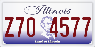 IL license plate Z704577